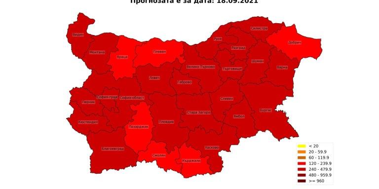 Лошо. Цяла България светна в червено